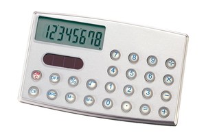 Calculator "Slim Elegance", 8 digits, credit card size, in PU-pouch