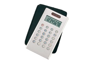 Calculator "Slim Elegance", 8 digits, in PU-pouch