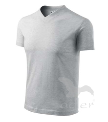 Tričko V-neck 160 světle šedý melír XS