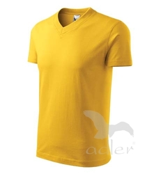 Tričko V-neck žlutá 2XL