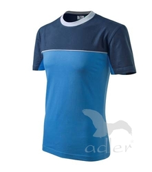 Tričko Colormix azurově modrá 2XL