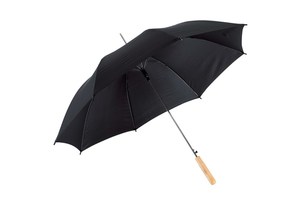 Automatic stick umbrella "Samba" with wooden handle and polyester canopy
