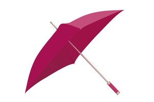 Square stick umbrella "Quatro" with polyester - pongee canopy