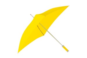 Square stick umbrella "Quatro" with polyester - pongee canopy