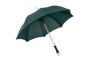 Automatic stick umbrella "Secret" with unscrewable bottom on the handle to store the pouch
