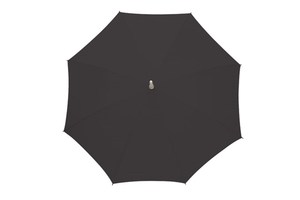 Stick umbrella "Ring" with integrated shoulder strap, polyester - pongee canopy