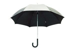 Aluminium fibreglass golf umbrella "Solaris", silver-coated