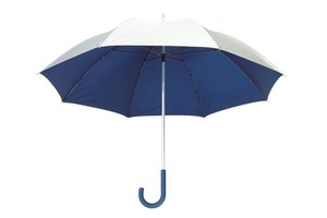 Aluminium fibreglass golf umbrella "Solaris", silver-coated