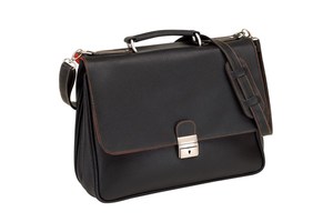 Document bag "Wallstreet", main pocket with a latch, 3 slip-in pockets on the inside with an organizer and zip pocket