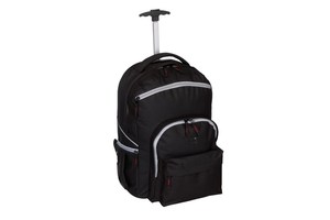 Trolley backpack "Stylo" with dust cover for the wheel area