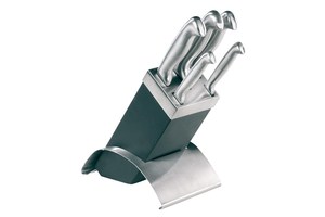5-piece knife set "Sliver Slide" in black rack