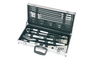 18-piece barbecue set "Summer season" in silver case