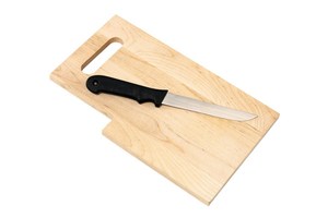 Cutting board &quot;Early Morning&quot; includes a knife, a board to hang up