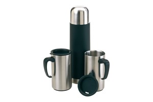 Stainless steel vacuum flask "Outdoor" and 2 vacuum cups