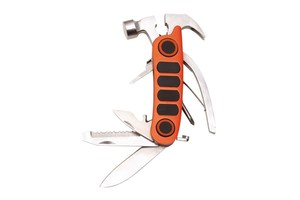 Multifunctional hammer "Multi talent" with 6 functions, packed in a nylon bag