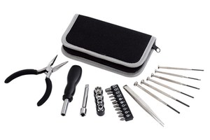 24 piece tool set "Compact", packed in a pouch with a zip