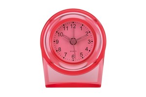 Travel alarm clock "Morning Hour" in frosted case
