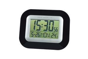 Digital radio-controlled clock &quot;Punctual&quot; with alarm clock, date and temperature