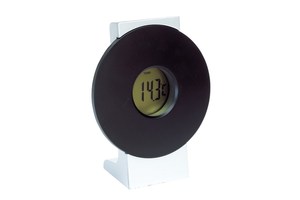 Desk clock &quot;Invert&quot; with rotary display, modes time display, 24-hour-timer, alarm function, thermometer