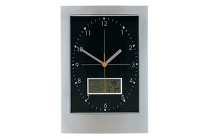 Wall clock &quot;Apollo&quot; with hygro/thermometer and weather forecast