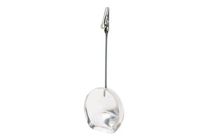 Transparent memo holder "Topas" with metal clip