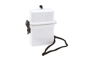 Beach box "Dry" with a lid that clips closed and a lanyard