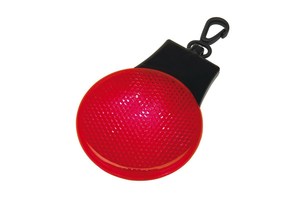 Round reflector flashing light "Here I am", 3 light modes, flickering, flashing, steady burning light