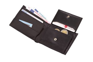 Genuine leather wallet "Palermo" with various slip-in pockets and a pocket for coins