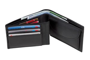 Genuine leather wallet "Dax" with slip-in pockets on the inside