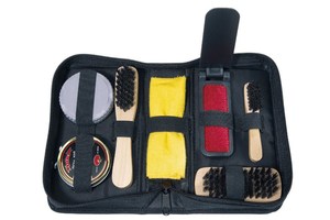 7 piece shoe cleaning set "Polish" with wooden brushes
