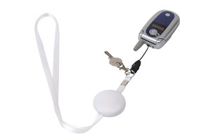 Lanyard keychain "Slide": with cell phone strap, carabiner and anti-stress pad