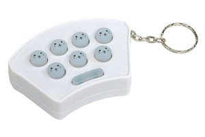 Mini game "Hit it" with 7 rubber buttons and music in the background