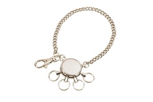 Key ring "Chain" with 6 removable rings, carabiner hook and a chain