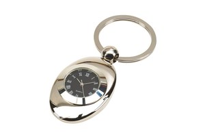Key ring "Tack" with an integrated clock with roman numerals