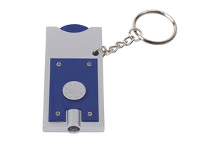 LED key ring "Shopping", white light and token for the shopping cart