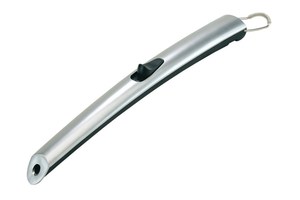 BBQ lighter "Bow" with an aluminium front, filled with gas, refillable