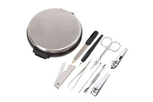 9-piece manicure set "Nailcare", 2 nail clippers, manicure stick, pair of scissors, tweezer, ear cleaner, nail file, cuticle pusher, cuticle scissors