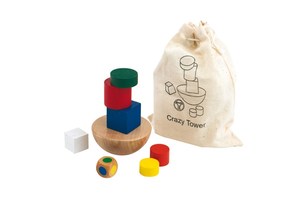 Skill game "Crazy Tower", packed in an environment-friendly cotton bag
