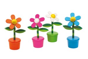 Push puppets "Flower power", 4 assorted colours