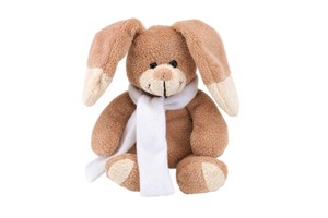 Plush rabbit "Paul" with a printable scarf, scarf packed separately