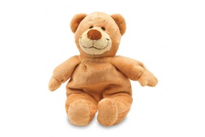 Plush teddy "Jonas" with soft fur and a label for printing