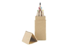 Coloured pencil box "Natural Colour", triangular, 6 pieces, sharpened