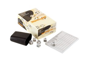 Dice game set "Great Success", 6 dice, 1 dice cup and 1 pad of paper