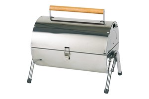 American BBQ grill "Happy Meal" with tongs