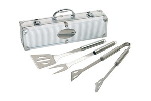 Stainless steel barbecue cutlery "Roast", packed in an aluminium case
