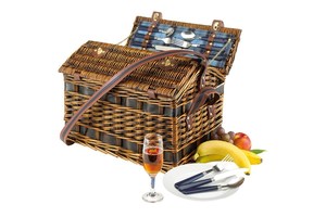 Willow picnic basket "Summertime" for 4 people