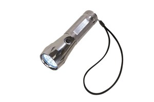LED flashlight "Silver light" with 19 strong LED´s, ON/OFF