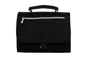 Cosmetic bag "Star" with 5 zip pockets, detachable mirror, handle and metal hook hanger