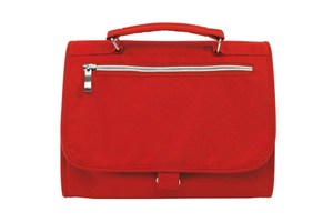 Cosmetic bag "Star" with 5 zip pockets, detachable mirror, handle and metal hook hanger
