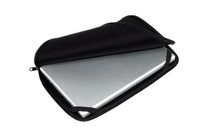 Notebook cover "Save" with a zip and elastic bands on the inside - up to 17"